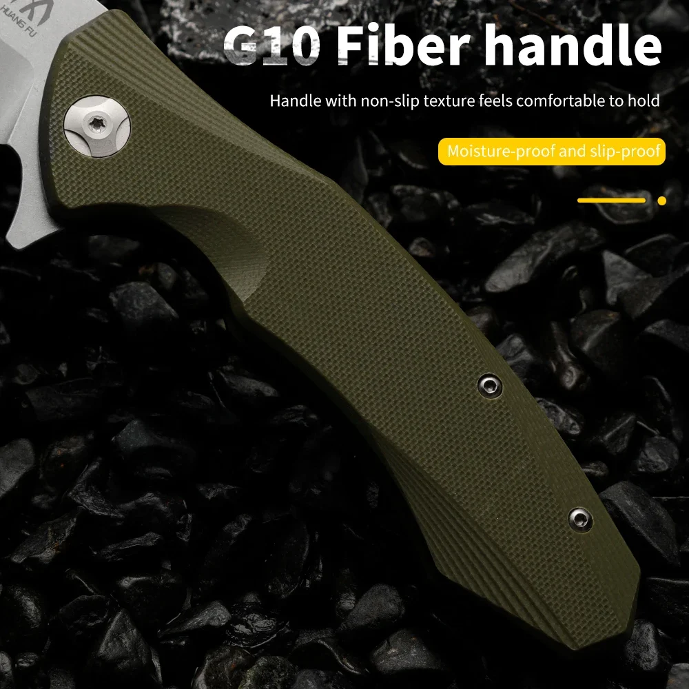 Cuchillo plegable multifuncional de alta calidad: cuchillo de supervivencia para acampar al aire libre, cazar y situaciones de emergencia, regalo para hombres