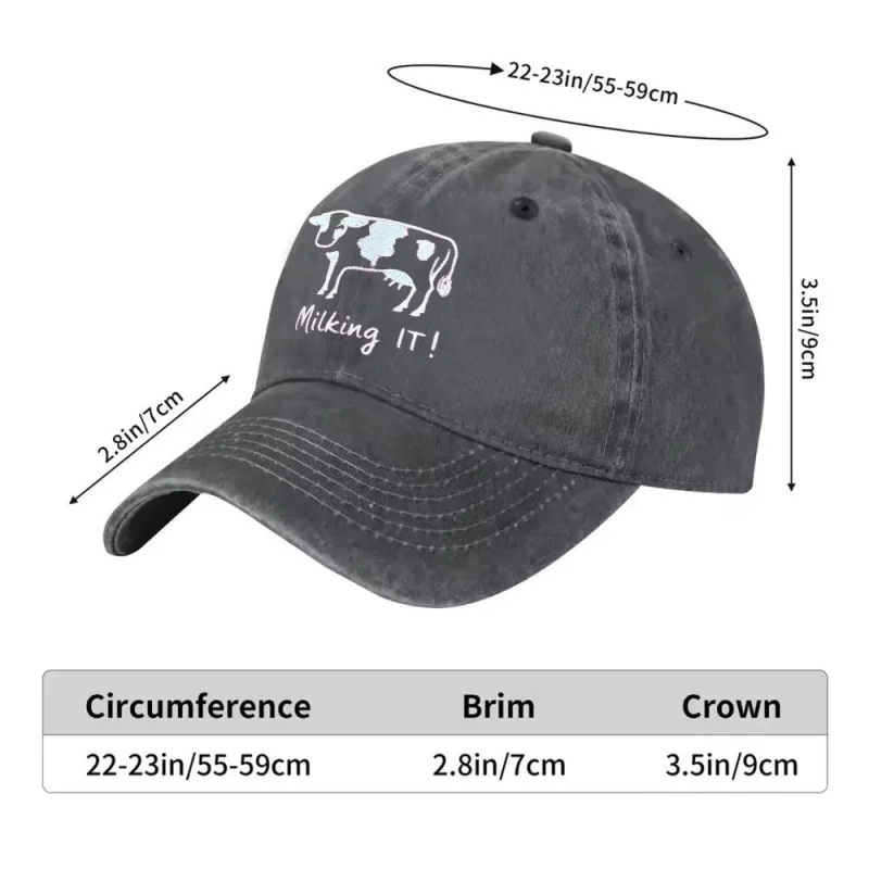 Cow Pattern Baseball Cap Unisex Lightweight Adjustable Spring Summer Casual Cap Valentine's Day Gift