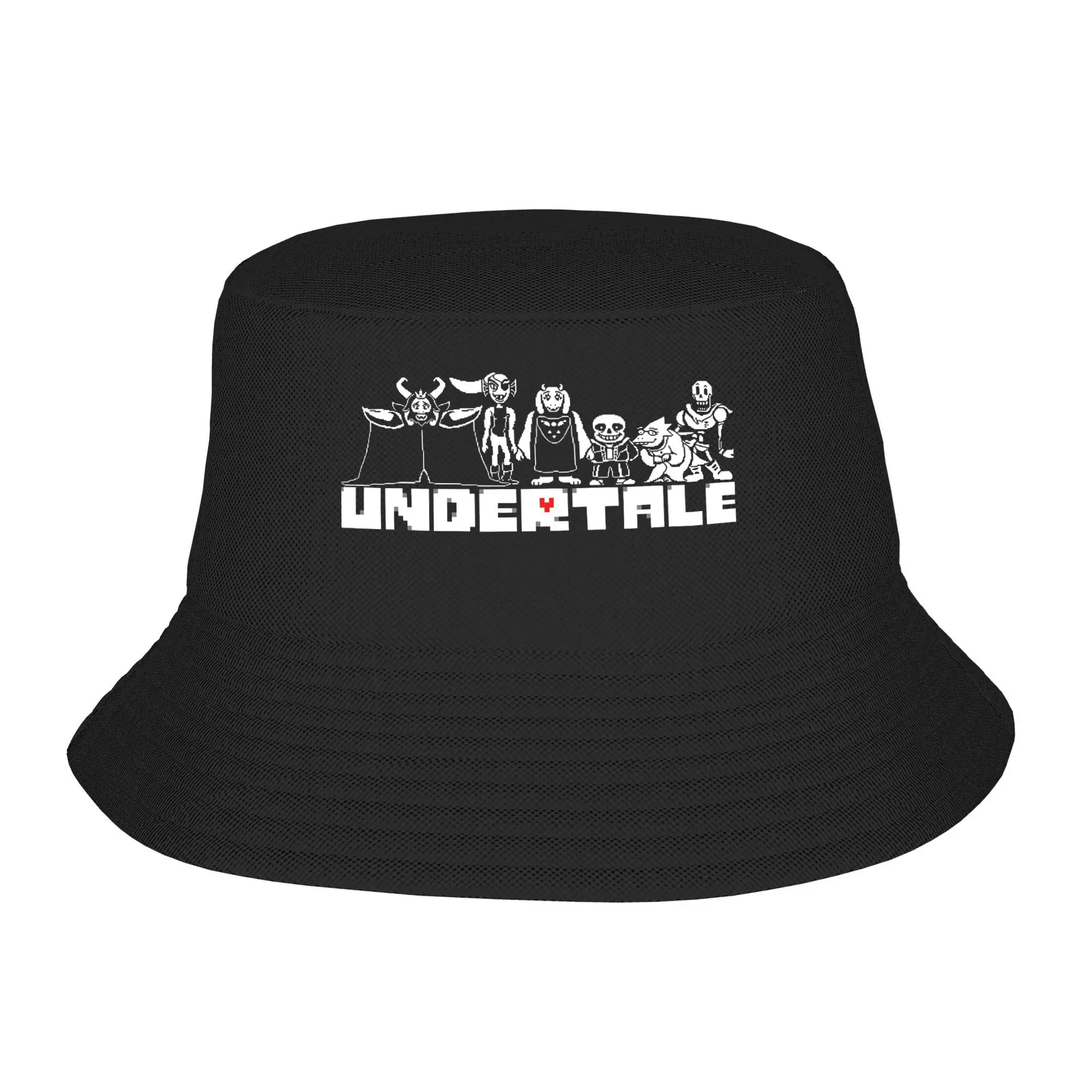 

Undertales Bucket Hat Hip Hop Fisherman Caps For Men Women Retro Hunting Visor Hats Portable Custom DIY Cap