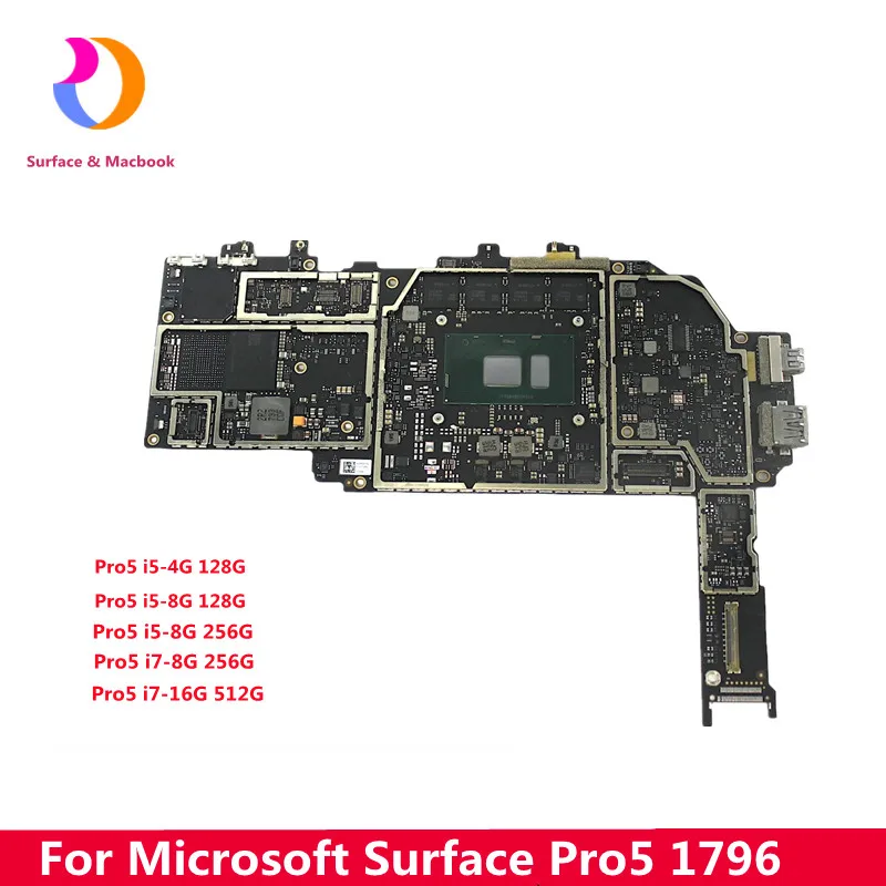 Image of Original für Surface PRO 5 Logic Board 1796 Motherboard I5 I7 8G 16G M1007506-015
