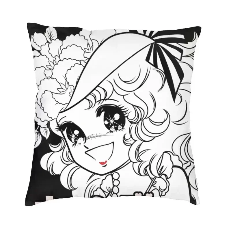 Anime Candy Candy Terry Snow Pillow Decor Home Luxury cuscini Manga retrò giapponesi per divano federa quadrata