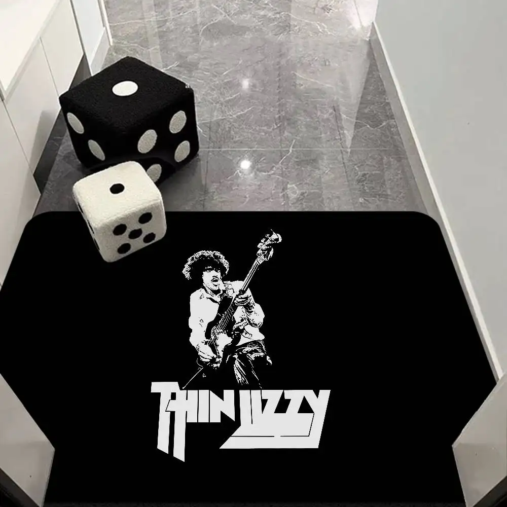 Rock Band T-Thin LizzyS Hallway Carpet Non-Slip Laundry Room Mat Laundry Decor Balcony Child Living Room Bedside Area Rugs