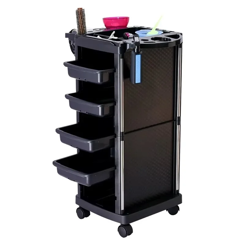 Multifunctional barbershop tool trolley.