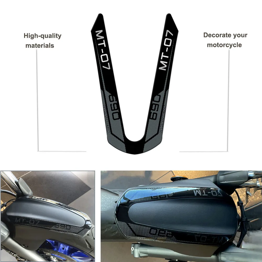 Motorrad fender schutz aufkleber 3d harz wasserdicht anti-kratz schutz für yamaha Mt-07 2022