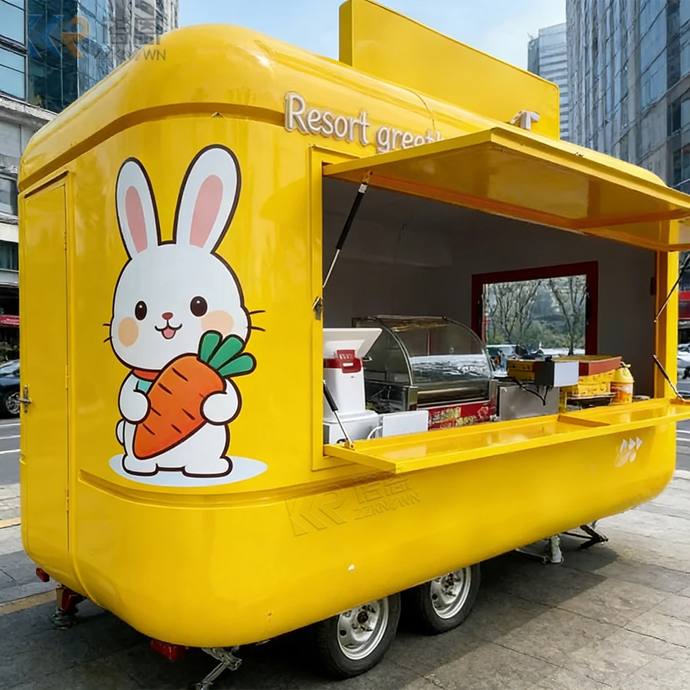 

Food Truck Multifunctional Fully Equipped Kitchen Taco BBQ Pizza Stand Snack For Festival Catering Urban Street Vending