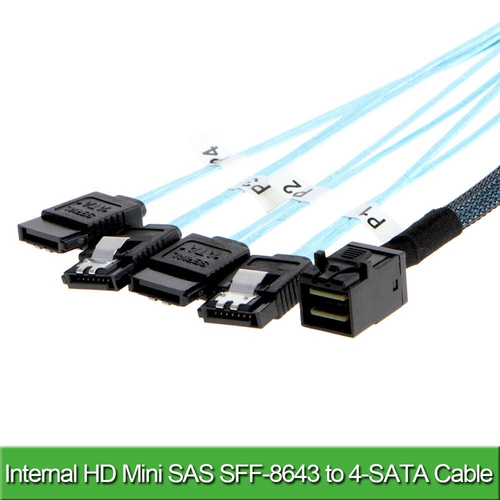 SFF-8643 to SATA,Mini SAS to SATA Cable Mini SAS Breakout Cable SFF 8643 to SATA Mini SAS HD to SATA SAS to 4X SATA Cable