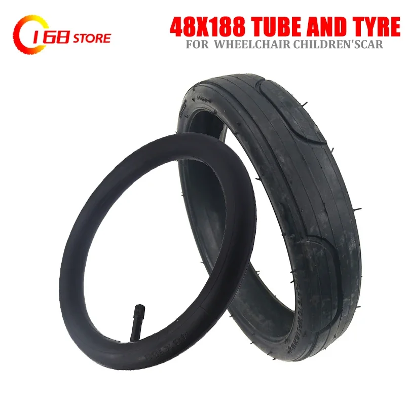 

48x188 Pneumatic Tyres Inner Tube Outer Tyre for Stroller Wheelchair Children'scar Tire Wheels