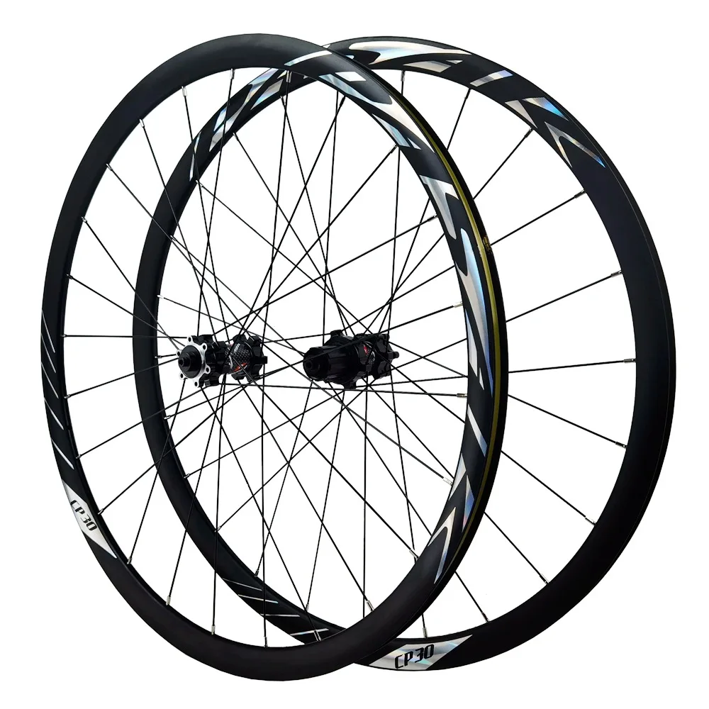 700C Bike wheel set Disc brake Road bike Wheelset Off-road straight Pull wheelset 120 Click 6 claw hub 8-12 speed 30MM Rim 29er