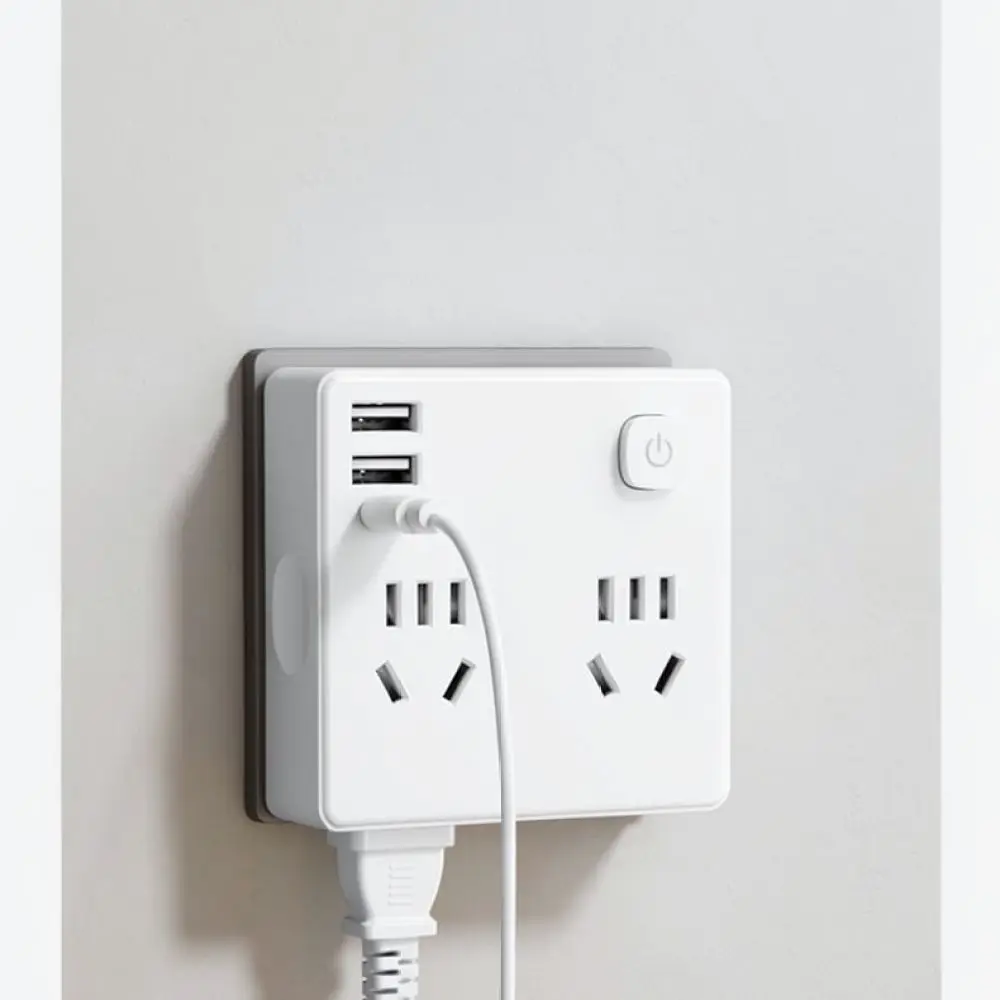Space Saving Cube Power Strip Adapter Multi Outlet Wall Splitter With Safety Switch For Bedroom Kitchen Desk Setup