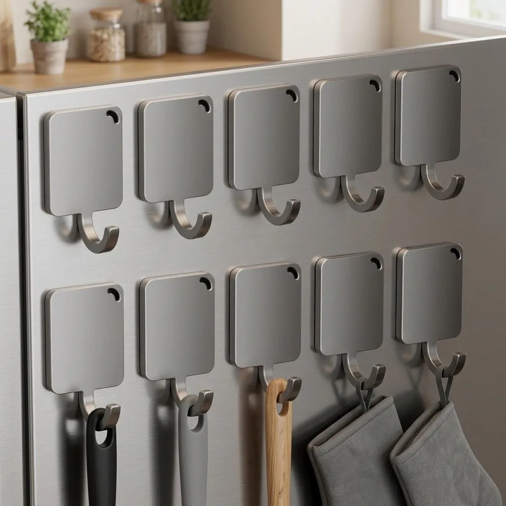 Duty Magnetic Hooks Designed for Refrigerator Sides Robust Hooks to Hold Keys Memos Belts and Small Tools  Duty