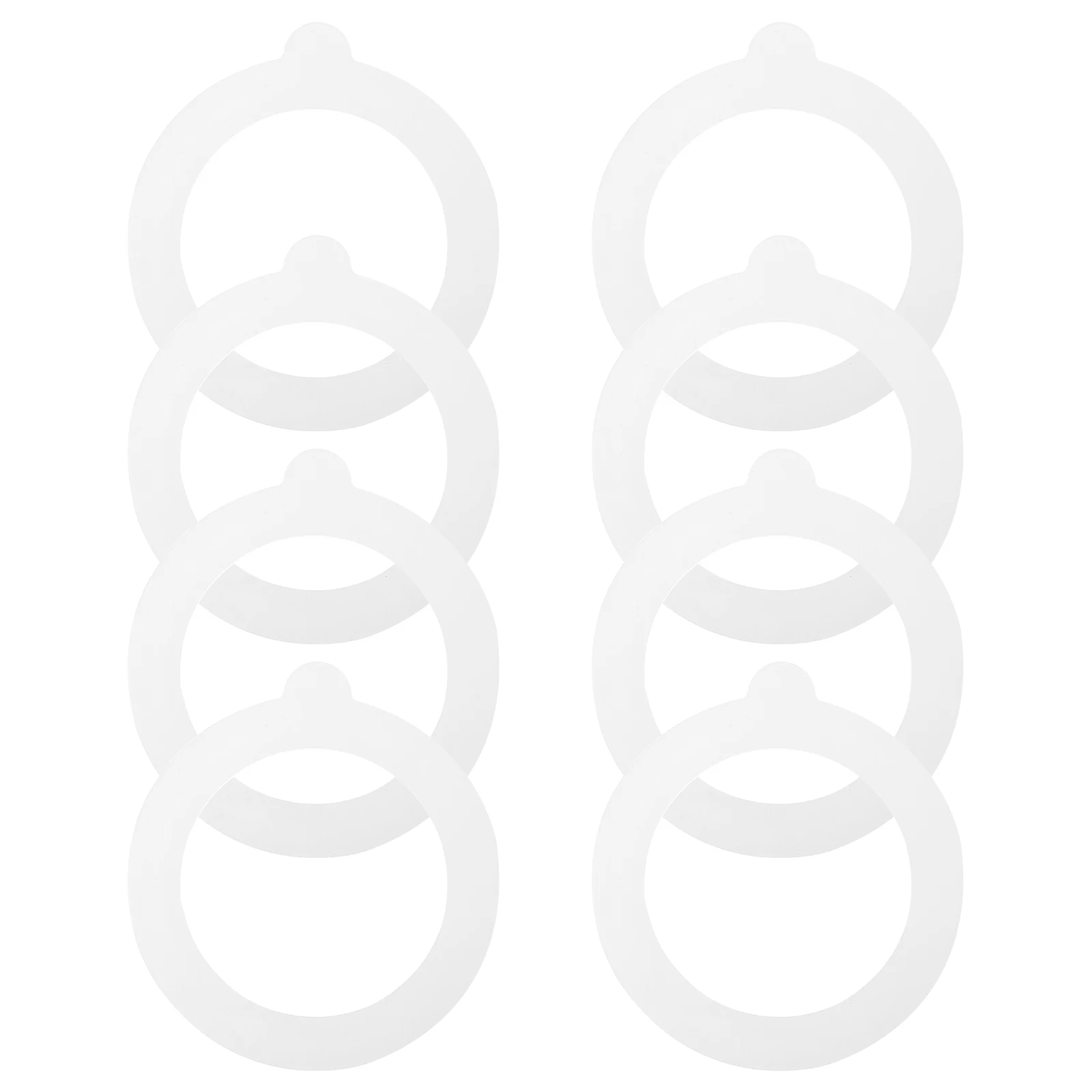 

8 pcs White 97mmx70mmx2mm Silicone Sealing Gaskets for Regular Mouth Jars Food Storage Leak Proof Rings Pad