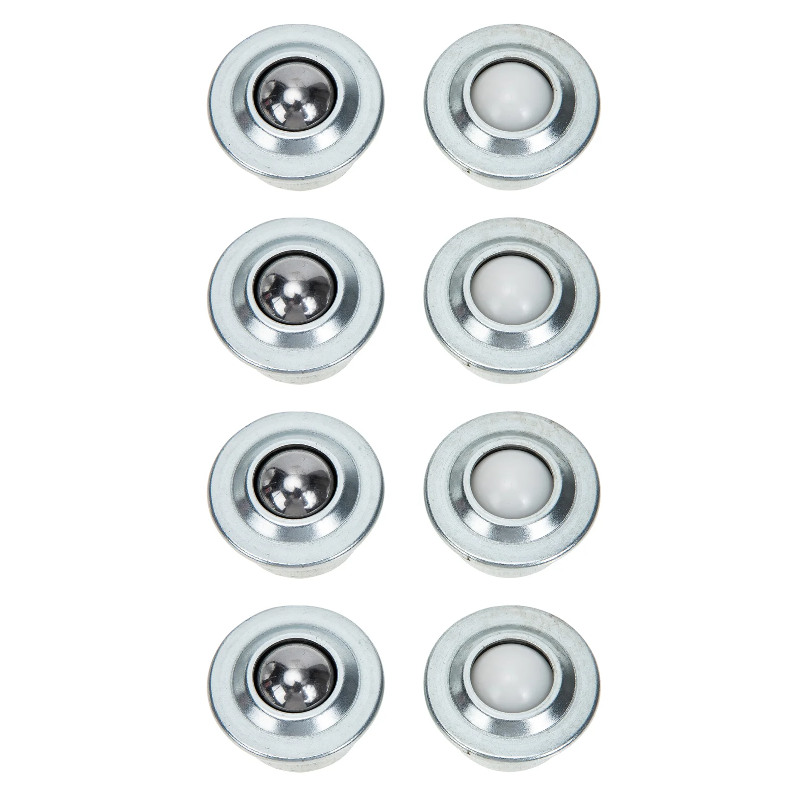 

8 Pcs Carbon Steel Nylon Universal Ball Wheel Caster Transfer Roller Bearings Smooth Surface Easy Install