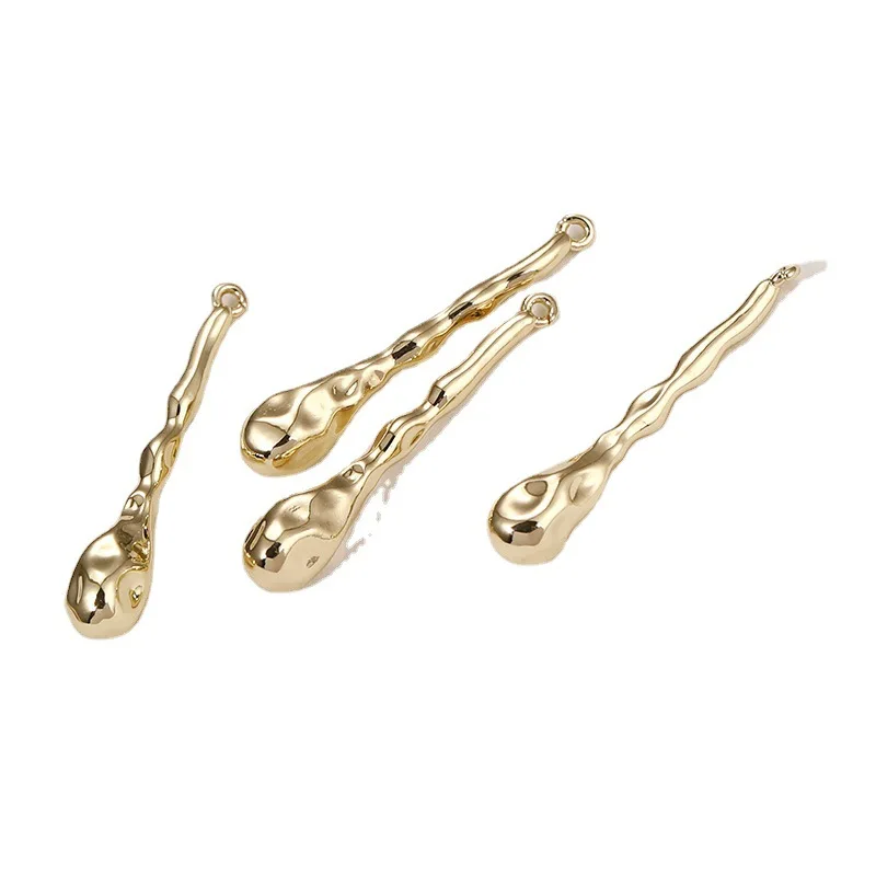 3pcs placcato rame 4K goccia d\'oro lava pendente lungo orecchini gioielli fai da te mano appesi accessori materiale macchina