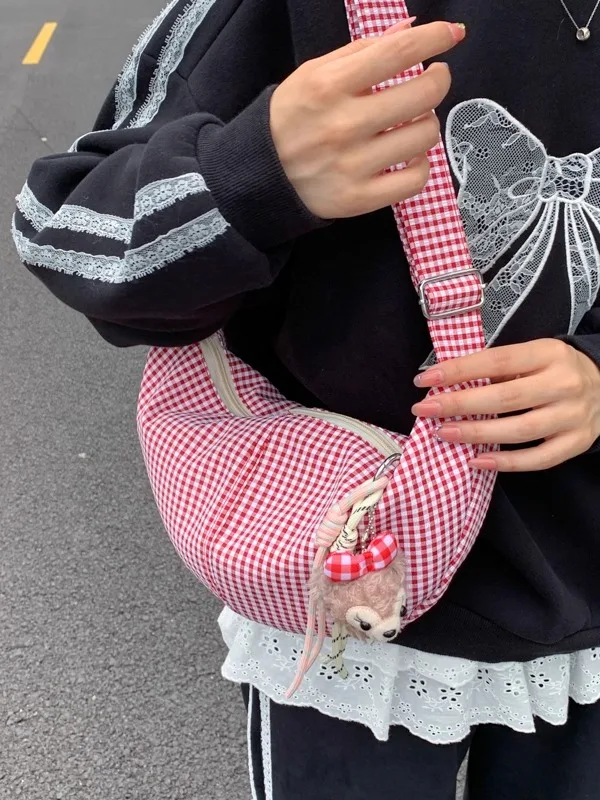 casual-sle-dumpling-ape-crossbody-bag-feminino-commuter-versatil-ombro-Unico-pequeno-croissant-bolsa-leve-poliester