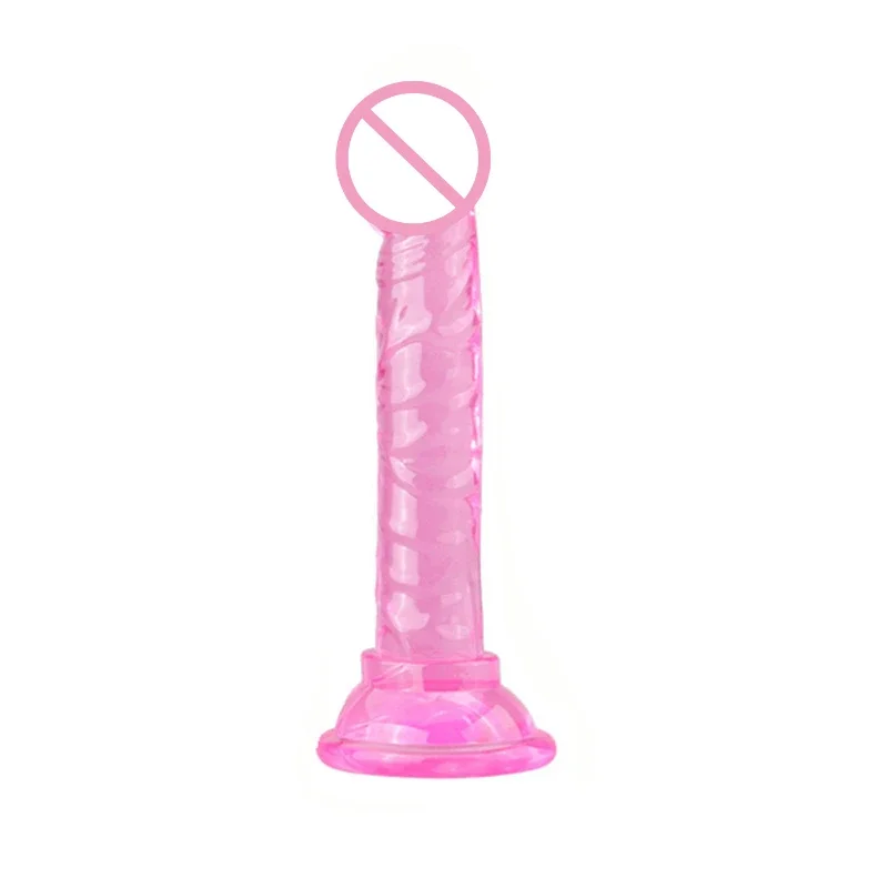 Crystal Jelly Realistic soft Dildo Penis Suction Cup Mini dicks Female Masturbation Erotic Cock Anal Sex Toys for Woman Lesbain