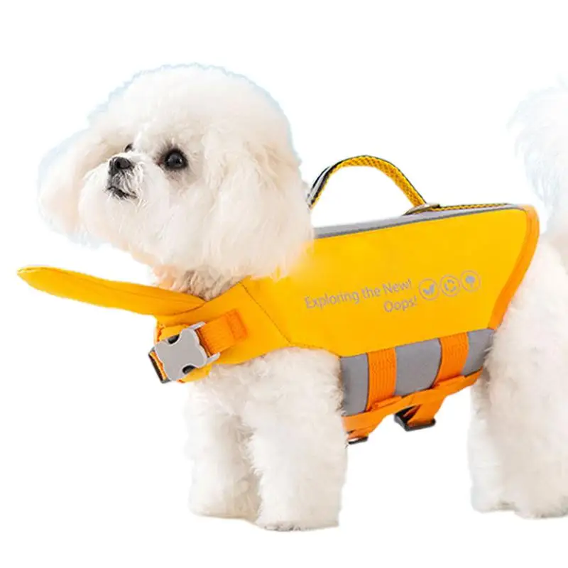 

Dog Swim Vest Soft Dog Life Vests For Boating Adjustable High Flotation Pet Lifesaver Safety Clothing French Bulldog Lifejackets
