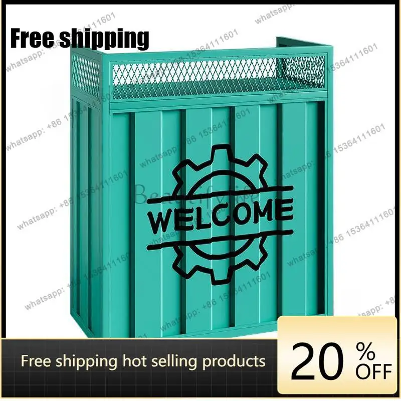 

LJY Green Gold Reception Desks Hotels Black Barber Classic Luxury Reception Desk White Clothing Bancone Per Negozio Office Furni