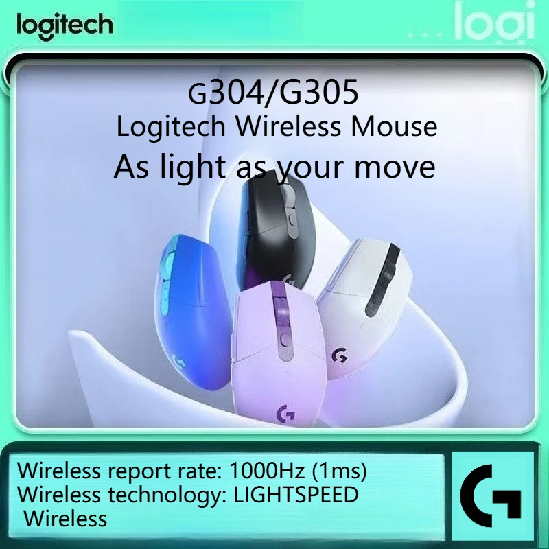 Original Logitech G304/G305 Mouse - Wireless Connectivity, Long-Lasting Battery, for PC Gaming/Office