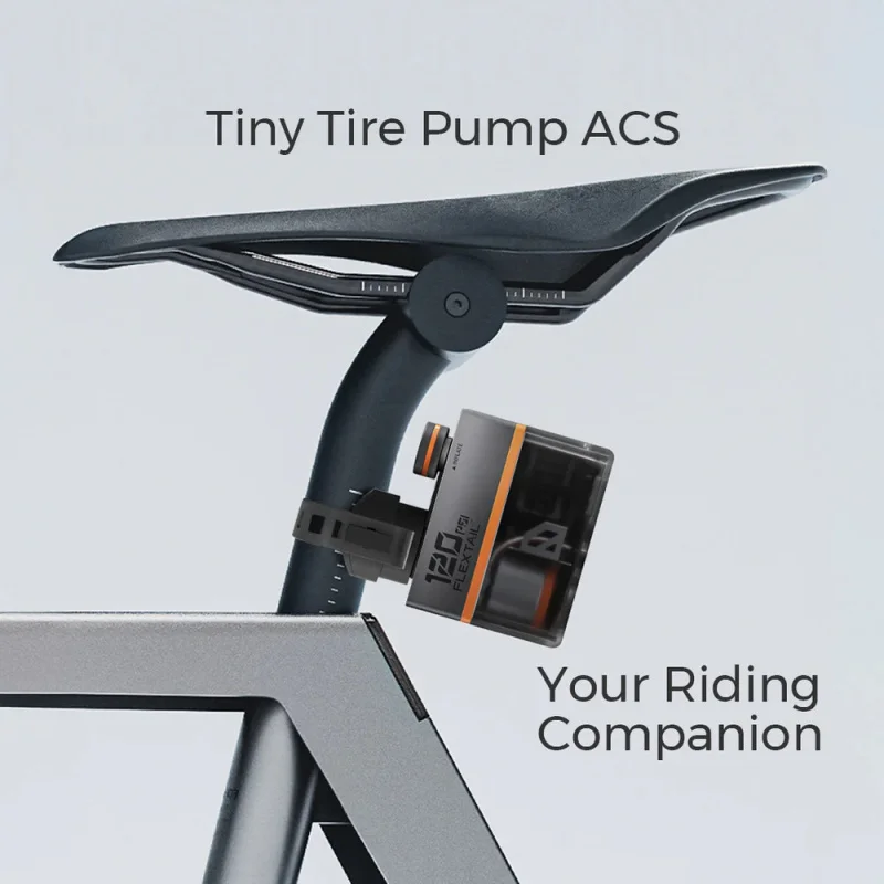 

Насос для велосипедных шин FLEXTAIL 2-го поколения с задним фонарем, 120 фунтов на кв. дюйм, высоконапорный компрессор