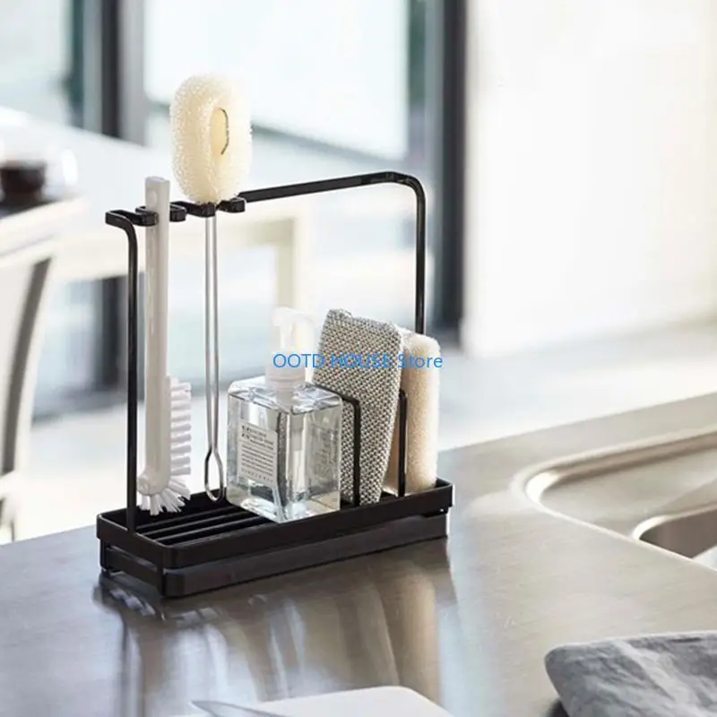 

103A Kitchen Utensil Towel Rack Bar Hanging Holder Sponge Drain Rack Shelf Storage