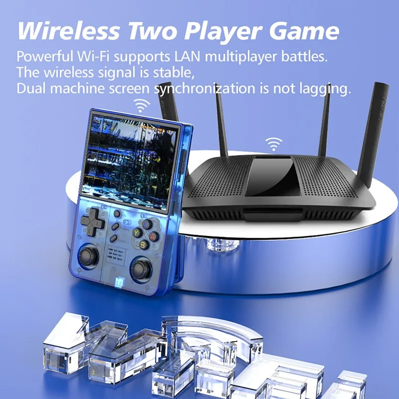

Портативная игровая консоль R40XX Pro Max с беспроводным подключением, 64 ГБ/128 ГБ, 4,2-дюймовый HD IPS экран, двойной джойстик, для дома