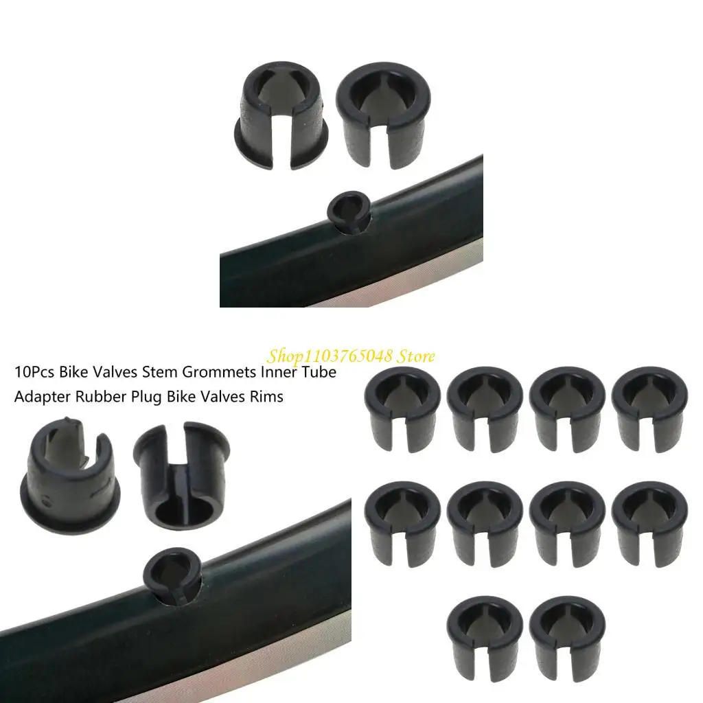 

R53E 10Pcs Valves Inner Tube Adapter Rubber Plug Cycling Tire Replacing Tube Adapter Bike Valves Stem Grommets Enduring