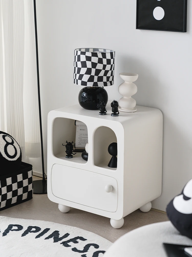 

Light luxury bedside cabinet Simple modern bedroom storage Small family simple bedside cabinet
