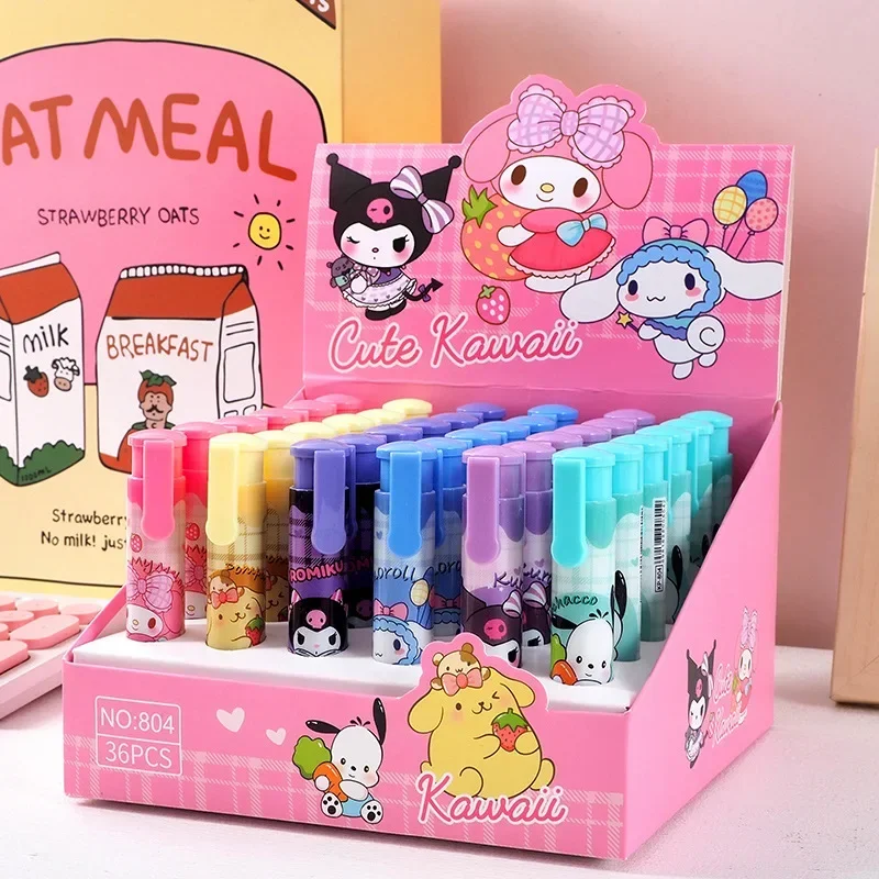 Sanrio  Hello Kitty Pencil Eraser Cute Cartoon Kuromi Fashion Non-marking Press The Eraser Stationery School Supplies Gifts