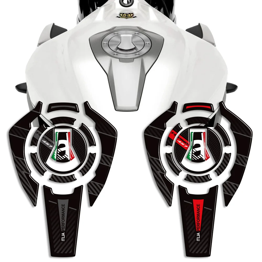 Moto Rilievo Del Carro Armato 3D Tappo Della Bici Manopole Gas Carburante Kit Ginocchio Adesivi Per Aprilia Tuono 457 Rilievo Del Carro Armato Decalcomanie di Protezione 2025 2026