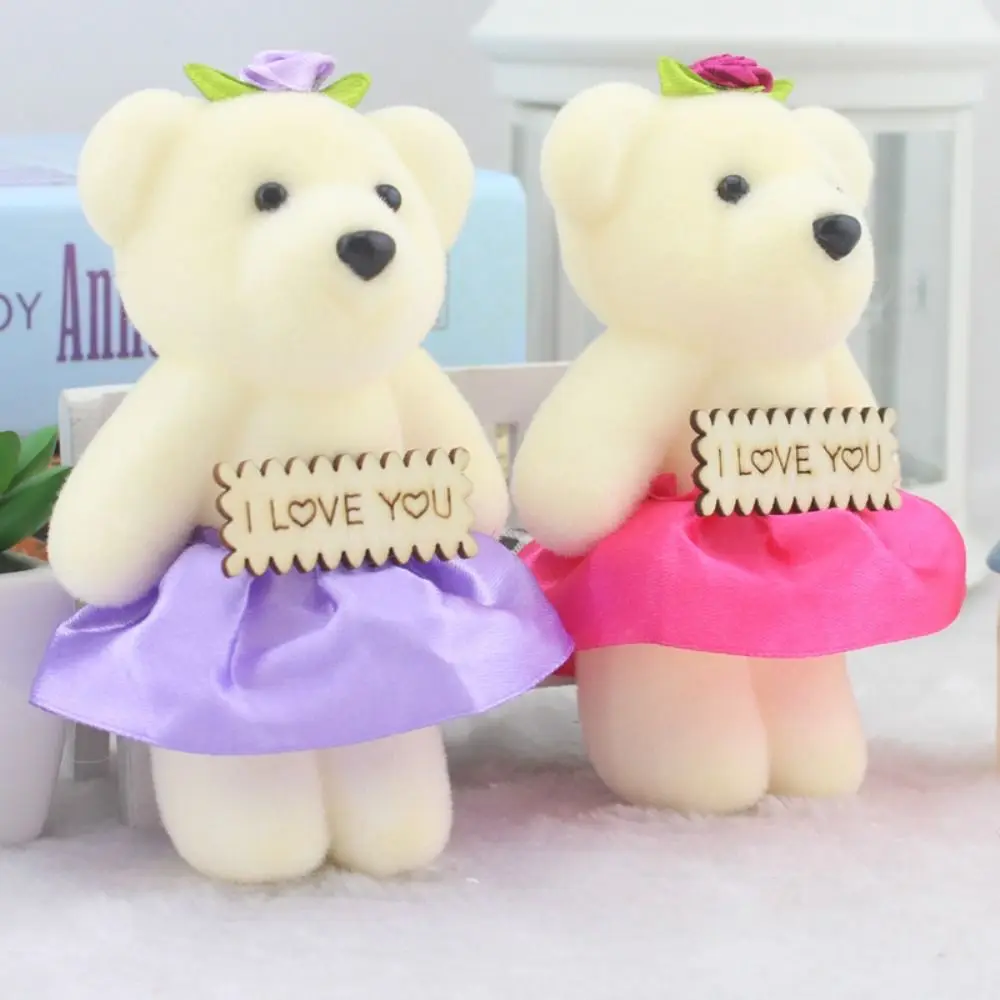 

10pcs/set Foam Bear Bear Plush Foam Toys Plush Doll Cartoon Mini Bear Flower Bouquet Plush Animal 10cm Cartoon Bouquet Doll