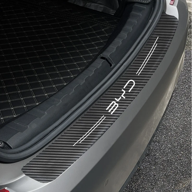 Car Carbon Fiber Door Sill Sticker For BYD DOLPHIN EA1 2023 Threshold Pedal Anti-scratch Interior Decoration Accessories