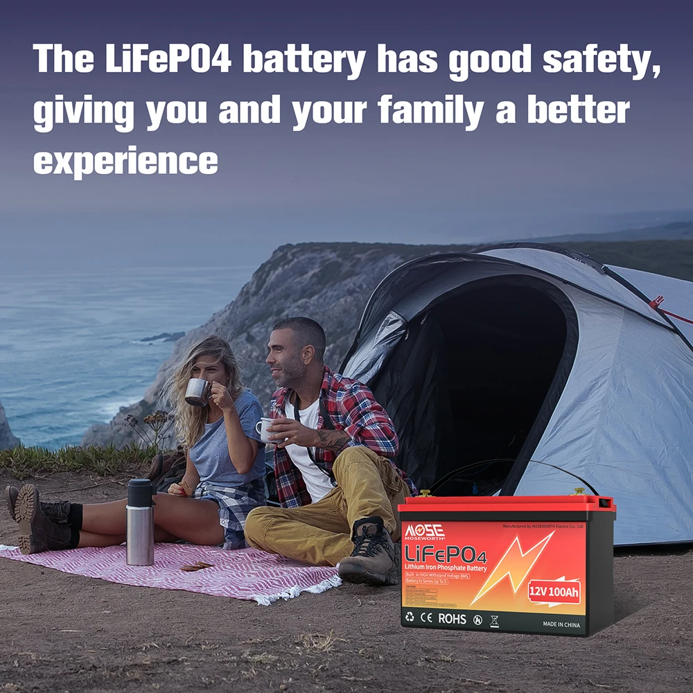 LiFePO4 24V 100Ah 48V 100Ah 12V 100Ah 200Ah 300Ah Battery Pack BMS Grade A 6000+ Cycles RV Off-Road Off-grid Boat Solar Battery