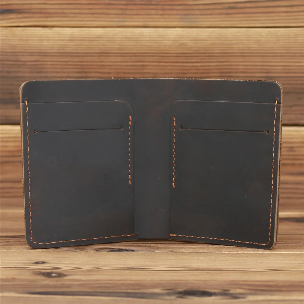 New Arrival Vintage Wallet Men Genuine Leather Credit Card Holder Wallet Money Bag ID Card Case Mini Purse For Male