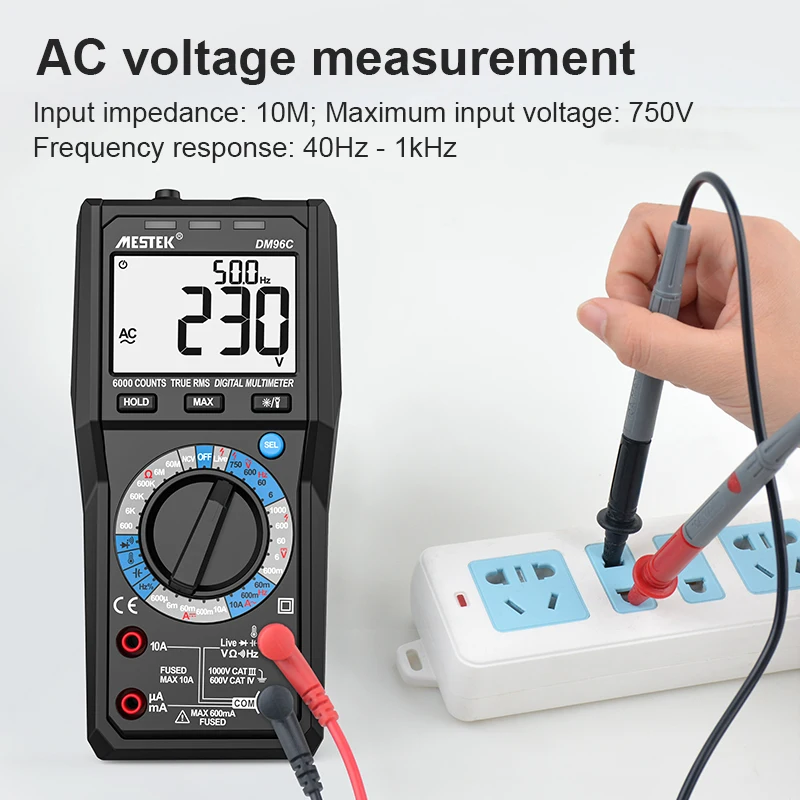 For DM96 Digital Multimeter Small Pocket Tester for AC/DC Volt Amp Ohm Diode Continuity Ammeter & Voltmeter