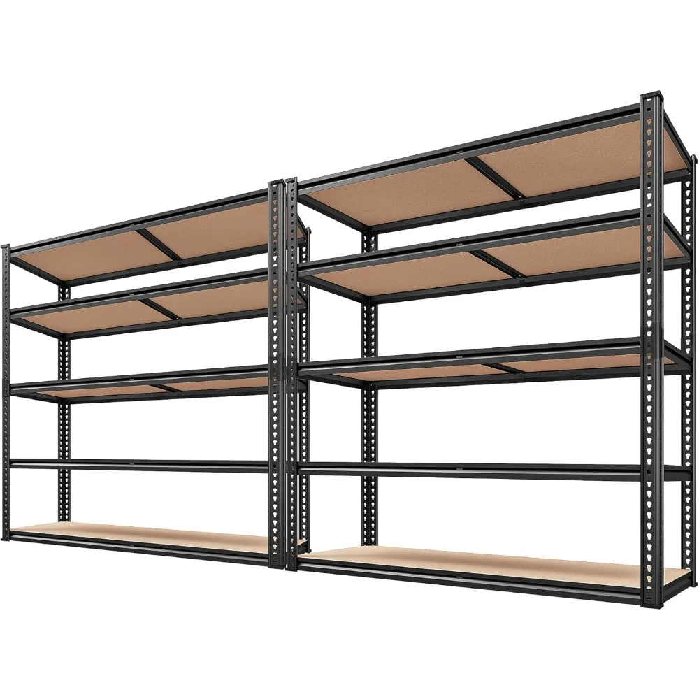 

2500LBS Garage Shelving Heavy Duty 72''H Storage Shelves 40" W Heavy Duty 5 Tier Metal Shelves Adjustable Pantry Shelf for