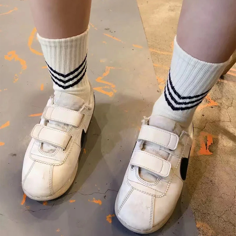 New Letter Stripe Baby Socks Spring Autumn Soft Cotton Kids Middle Tube Socks Casual Boy Girl Sport Socks 1-5 Years