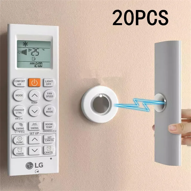 1/2/5/10/20 Stück Fernbedienungshalter Magnetischer Fernbedienungshalter Wandmontage Klebend Starker Halt für Zuhause Büro TV-Fernbedienung