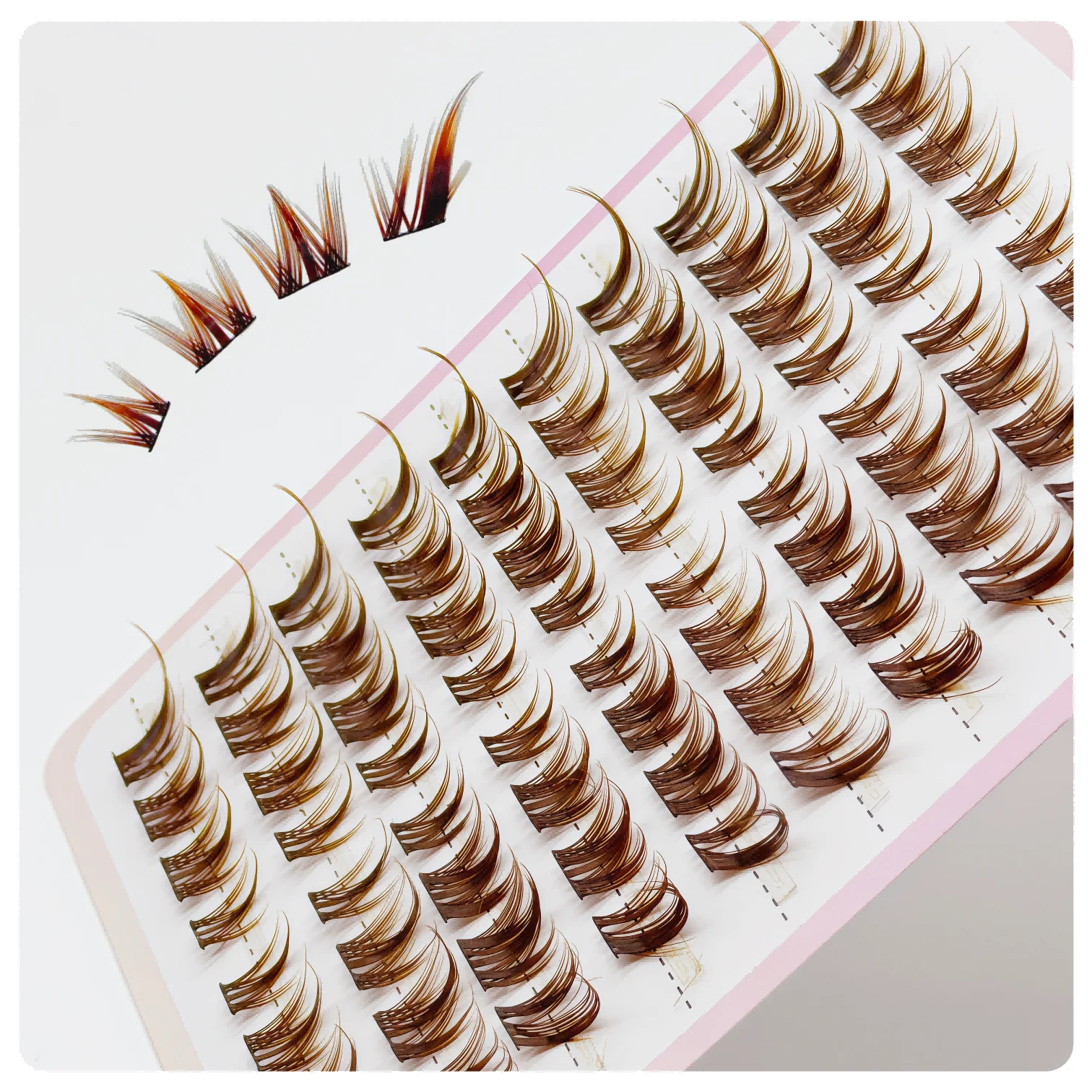 80 brown false eyelashes, delivering an ultra-natural 