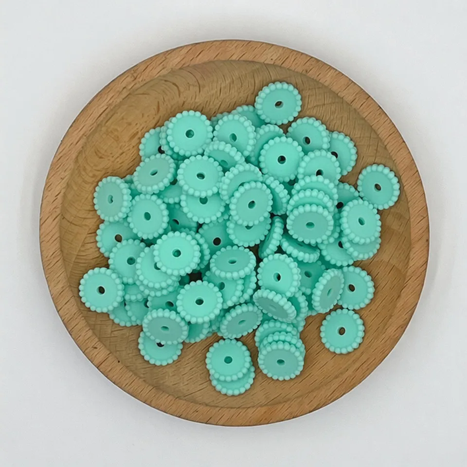 100pcs Gasket Silicone Beads 12mm Round Silicone Bead for Jewelry Necklace Making DIY Pacifier Chain Clips Baby Toys Accessorie