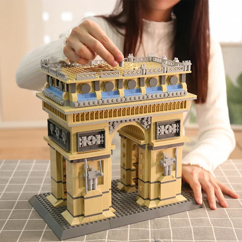 Triumphal Arch Of France Building Blocks World Famous Architecture Bricks City Street View Toys Gifts For Children Kids