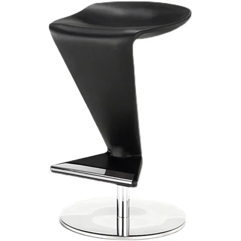 FRP high stool bar model house sales office stainless steel z-shaped bar stool bar chair
