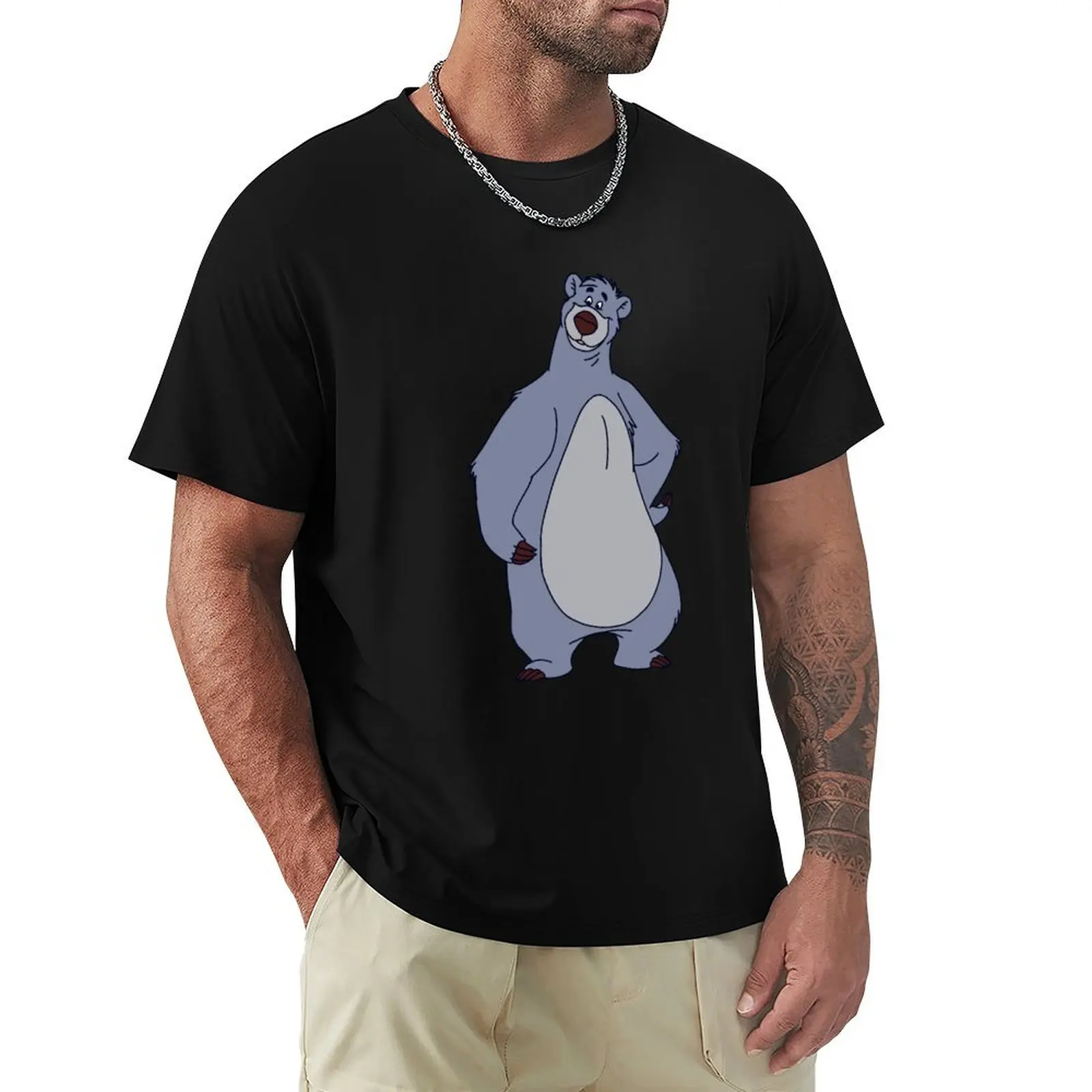 Baloo - Baloo y Mowgli - Camiseta de El Libro de la Selva, talla grande, camiseta informal básica