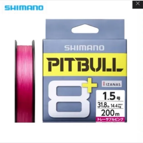 Hilo de pescar Original SHIMANO PITBULL 150M 200M X8 rosa PE trenzado hecho en Japón de alta resistencia y suave