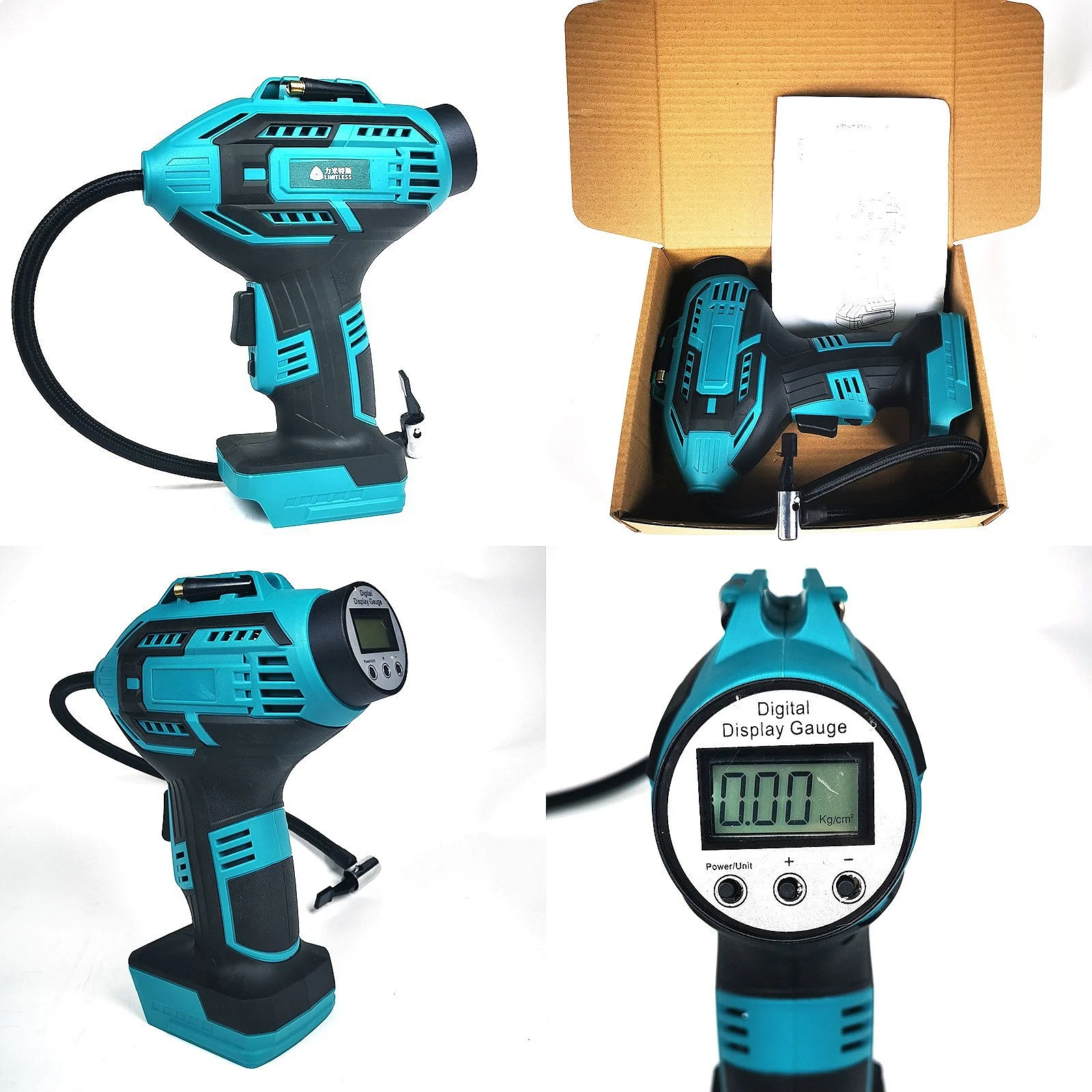 

Portable Wireless Air Compressor Tire Inflator Car Tire Pump with Lithium Battery Makita Interface