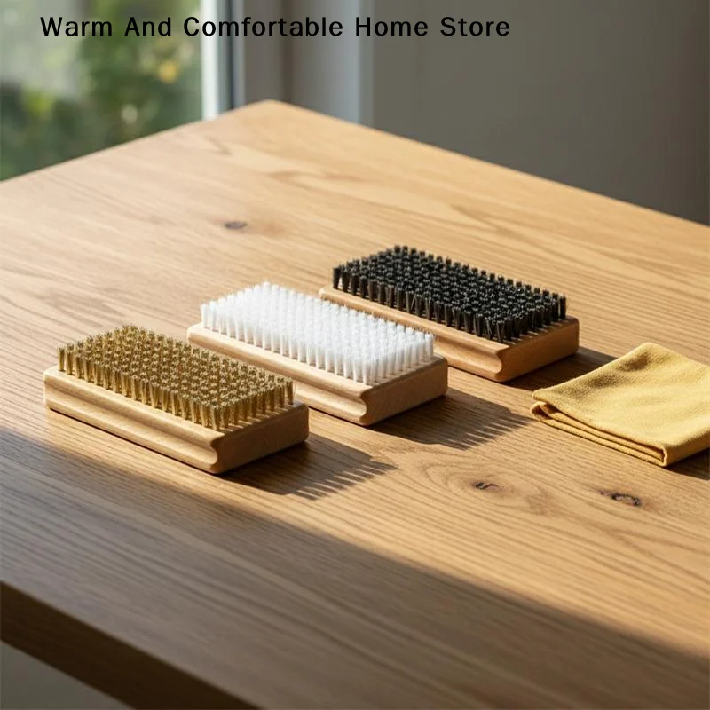1PC Wooden Handle Brass/ Nylon/ Horsehair Ski Brushes Snowboarding Ski Waxing Brush Kit Snowboard Accessories Ski Wax Brush ﻿