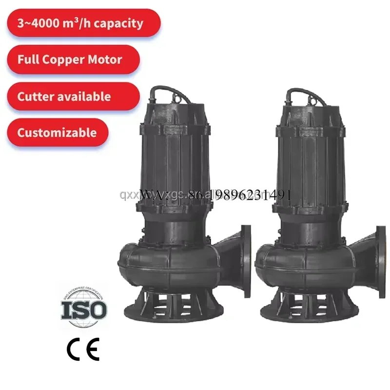 Wmwmnu Vertical Mono Block Stainless Steel AC Motor Submersible Centrifugal Pump for Chemical Waste Dirty Water Sewage Flood