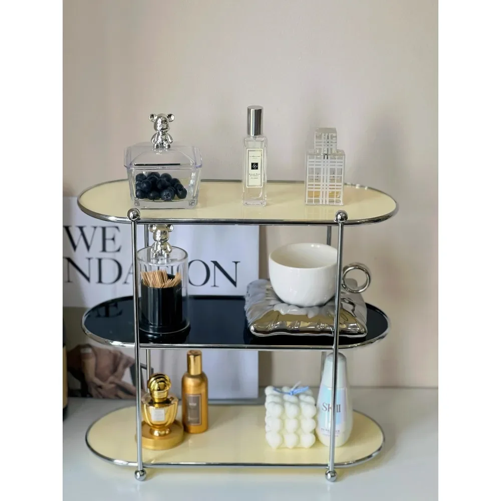 

Light Luxury Washstand Cosmetic Shelf Bathroom Acrylic Table-top Bathroom Dressing Table Storage Box Home Kitchen Accessories