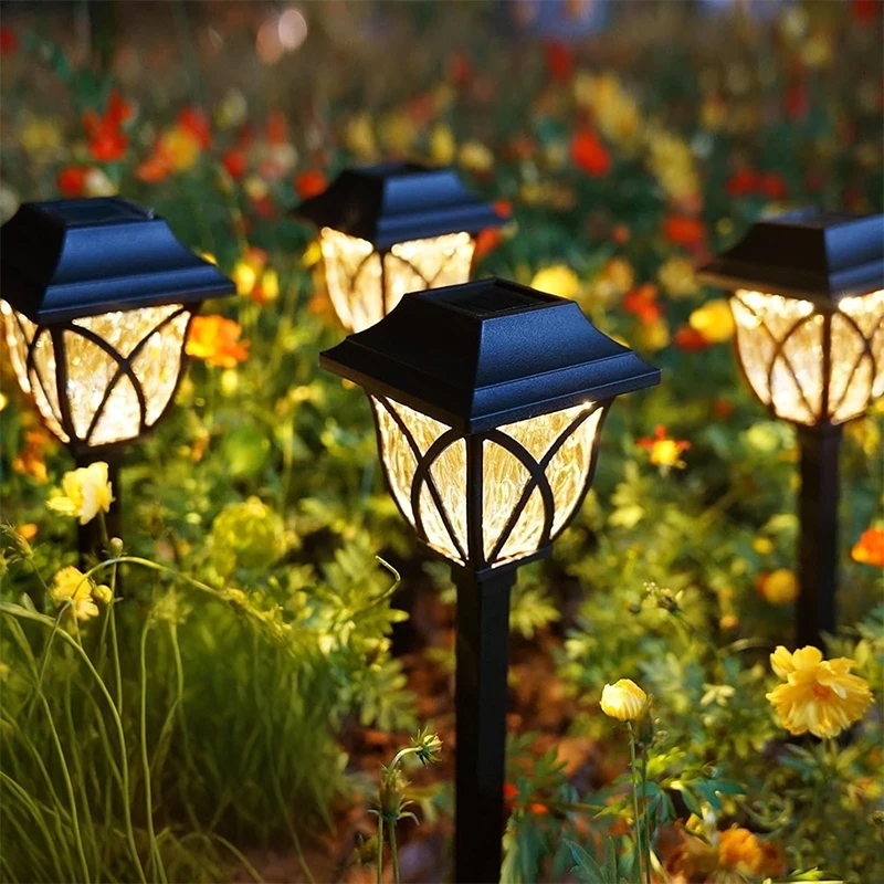 

Outdoor LED Solar Pathway Lights Waterproof Garden Decor For Patio Walkway Yard Lawn Lamp