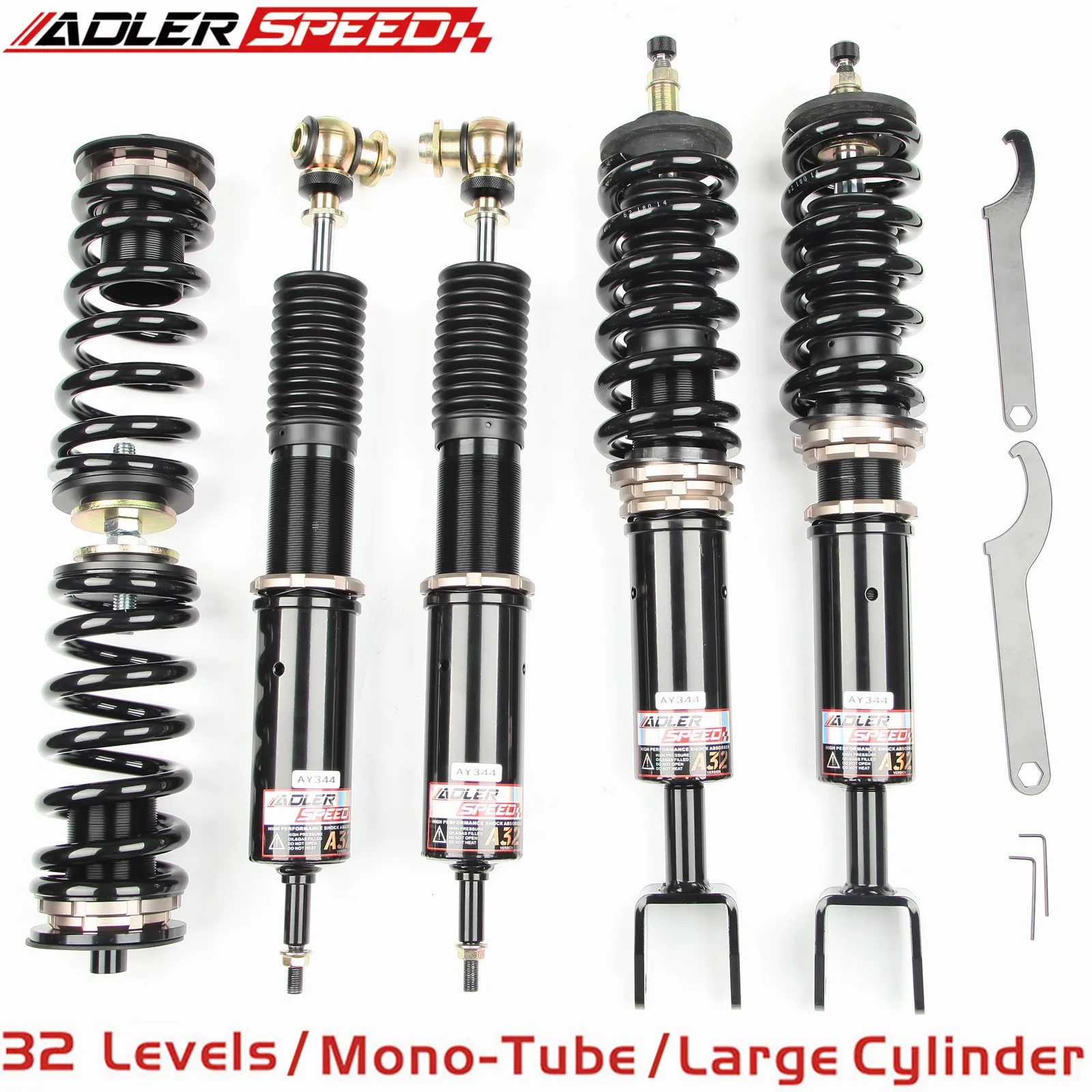 

ADLERSPEED 32 Level Adjustable Coilovers Suspension Kit For 07-11 Audi A6 / Quattro / S6 C6