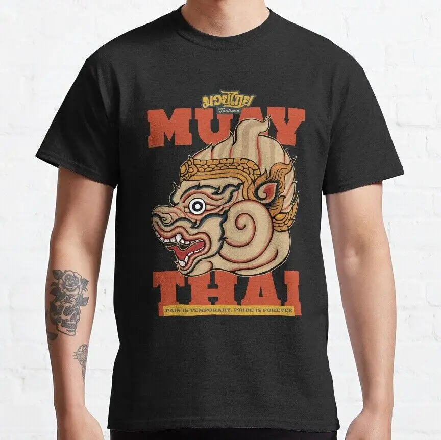 Vintage Hanuman Muay Thai Tattoo Classic    Anime Graphic T-shirts unisex Short Sleeve Tees  High Quality 100%Cotton